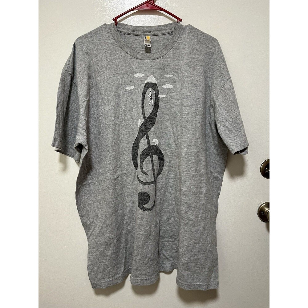 Shirt.woot! Men’s Grey Shirt Music Note Design 2xl Short Sleeve